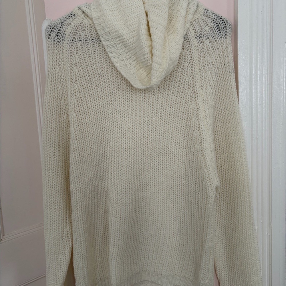 Ambiance Cream Cowl Neck Sweater